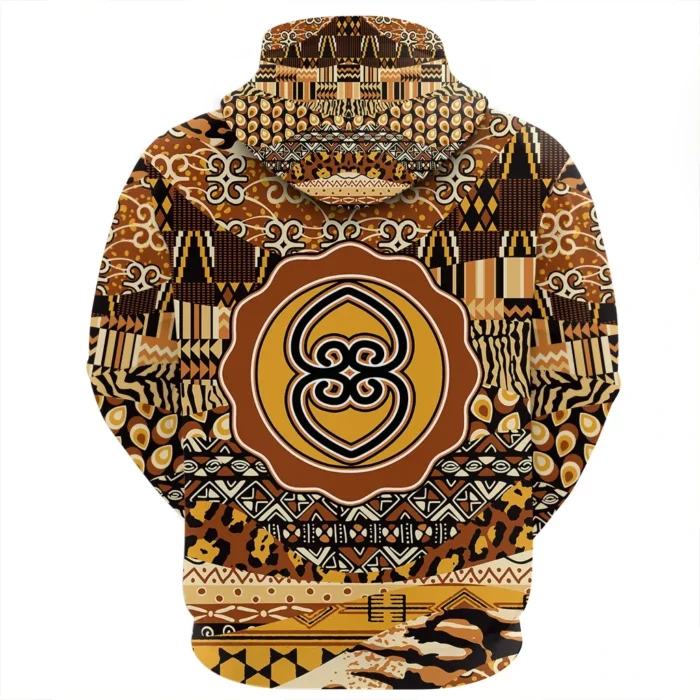 African Hoodie – Asase Ye Duru Adinkra Leo Style Hoodie