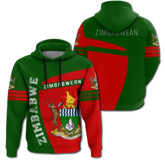 African Hoodie – Zimbabwe Hoodie Sport Premium Hoodie