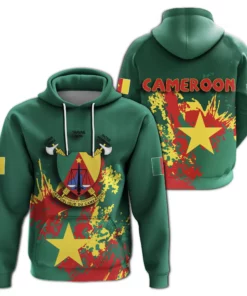 African Hoodie – Cameroon Coat Of Arms Spaint Style Hoodie