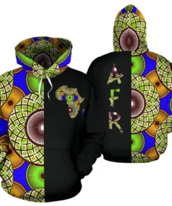 African Hoodie – Ankara Cloth Vibrant Nawiri The Half Hoodie