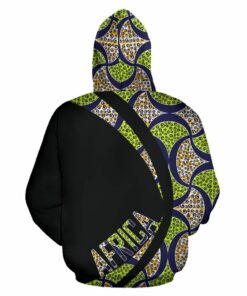 African Hoodie - Ankara Cloth Ogee Drop Circle Style Hoodie