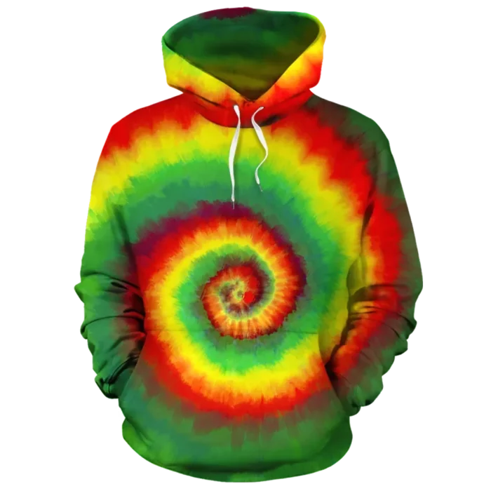 African Hoodie – Tie Dye Fleece All-over Hoodie