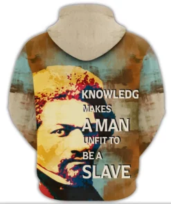 African Hoodie - Frederick Douglass Quote Paint Mix Hoodie