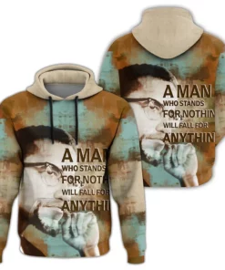 African Hoodie – Malcolm X Ver2 Quote Paint Mix Hoodie
