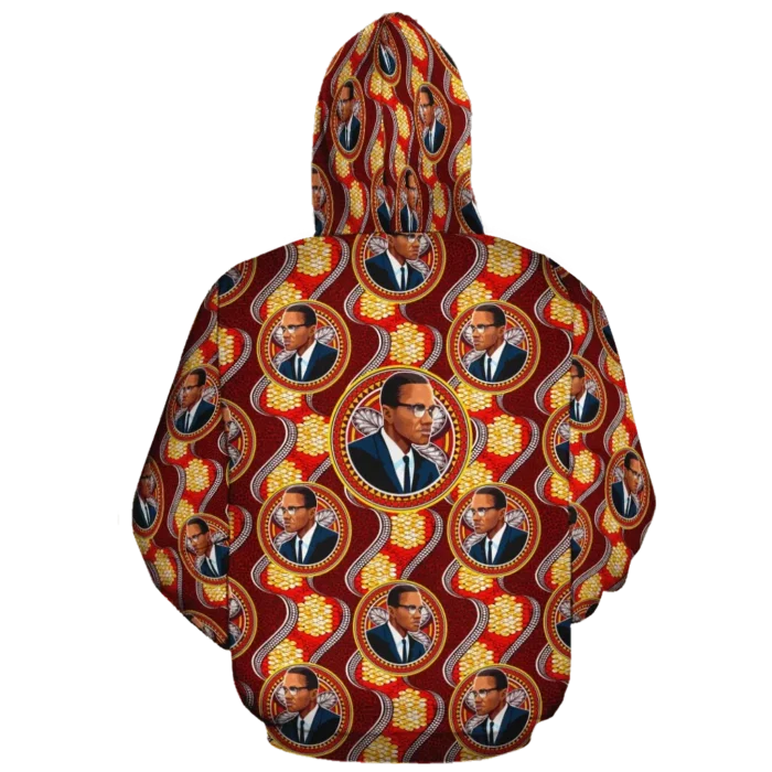 African Hoodie – BLM Malcolm X Fabric Hoodie