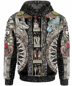 African Hoodie – Anubis And Bastet Egyptian Hoodie