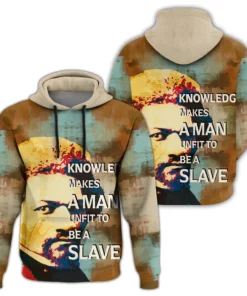 African Hoodie – Frederick Douglass Quote Paint Mix Hoodie