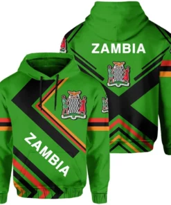 African Hoodie – Zambia Flag Africa Nations Hoodie