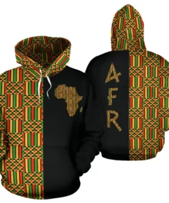 African Hoodie – Kente Cloth Ambesonne The Half Hoodie