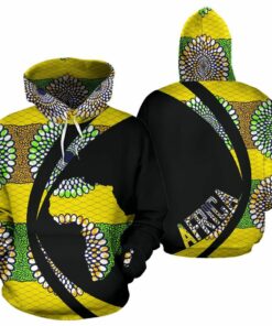 African Hoodie – Ankara Cloth Imarisa Light Circle Style Hoodie