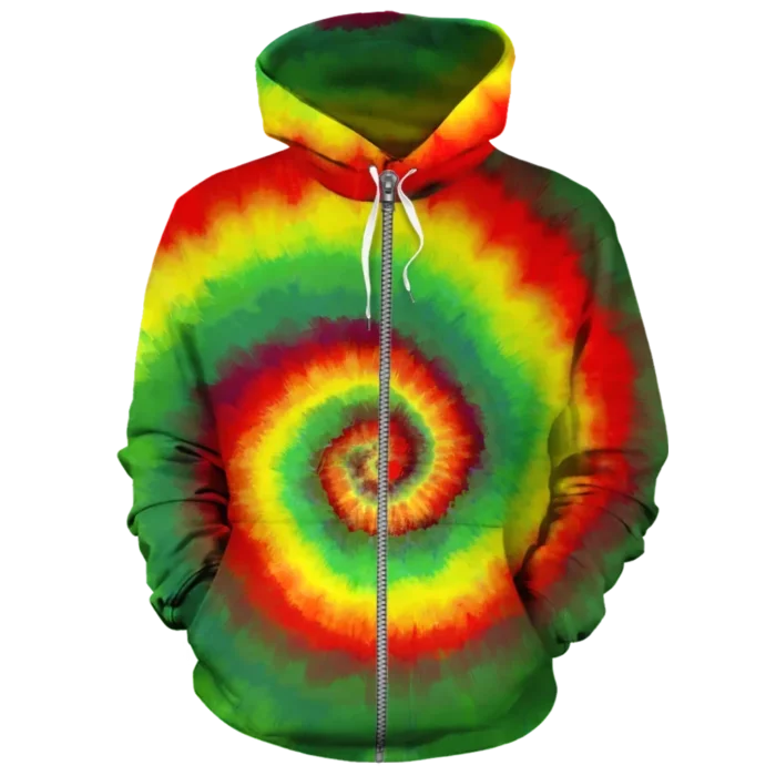 African Hoodie – Tie Dye Fleece All-over Hoodie