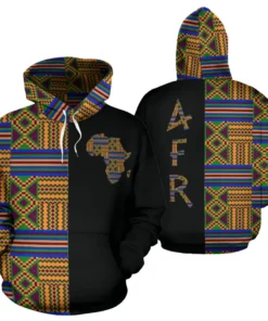 African Hoodie – Kente Cloth Adofowaa Awaamu The Half Hoodie
