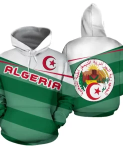 African Hoodie – Algeria Flag Vivian Style Hoodie