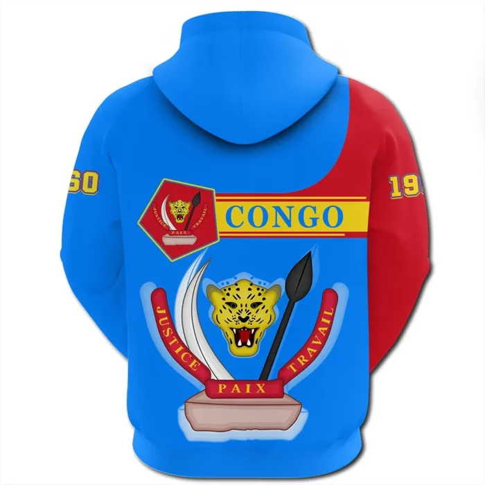 African Hoodie – (Custom) Democratic Republic of the Congo Hoodie Pentagon Style Hoodie