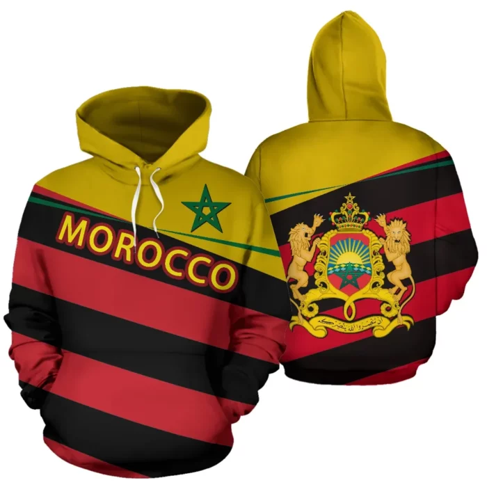 African Hoodie – Morocco Flag Vivian Style Hoodie