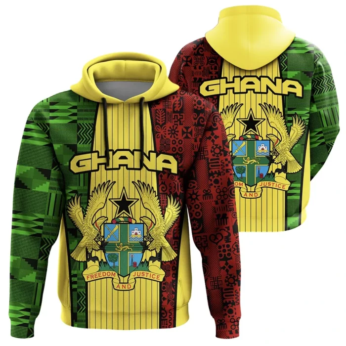 African Hoodie – Ghana Coat Of Arms Hoodie