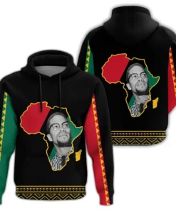 African Hoodie – Malcolm X Black History Month Hoodie
