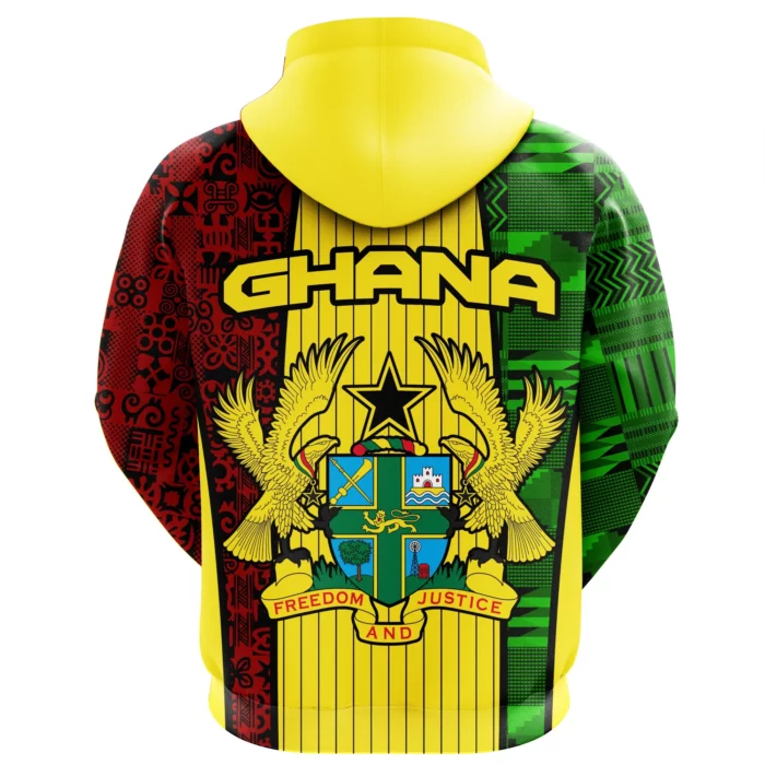 African Hoodie – Ghana Coat Of Arms Hoodie