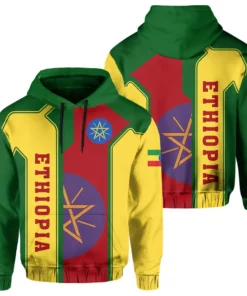 African Hoodie – Coat Of Arms Ethiopian Fifth Style Hoodie