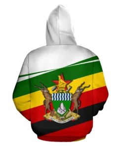 African Hoodie - Zimbabwe Flag Vivian Style Hoodie