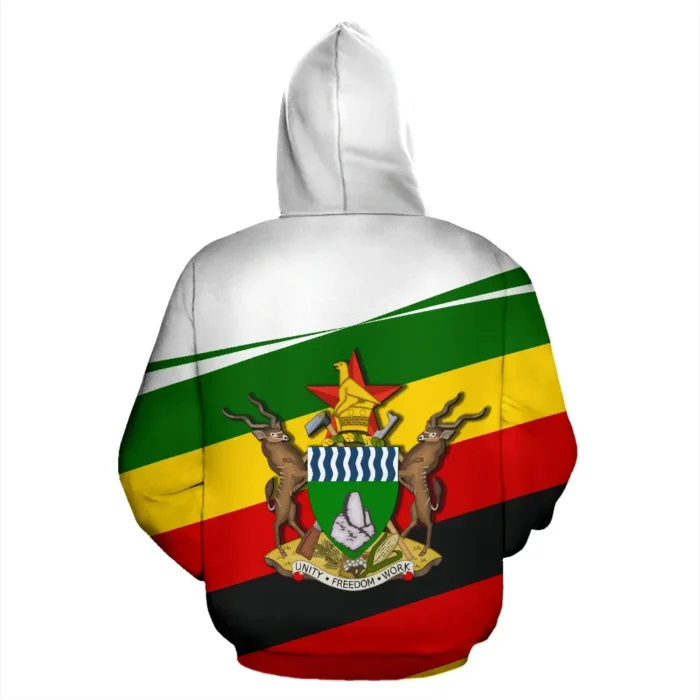African Hoodie – Zimbabwe Flag Vivian Style Hoodie