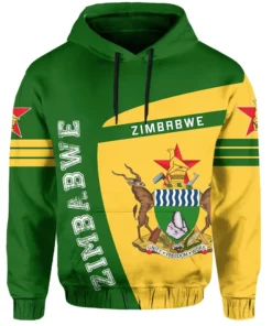 African Hoodie - Zimbabwe Sport Premium Style Hoodie