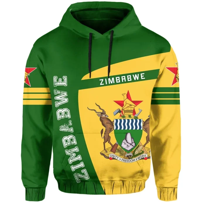 African Hoodie – Zimbabwe Sport Premium Style Hoodie
