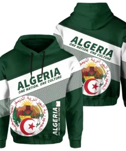 African Hoodie – Algeria Flag Motto Limited Style Hoodie