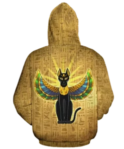 African Hoodie - Black Egyptian Cat All-over Hoodie