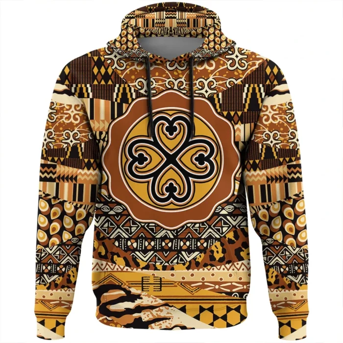 African Hoodie – Nyame Dua Adinkra Leo Style Hoodie