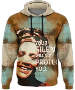 African Hoodie - Audre Lorde Quote Paint Mix Hoodie