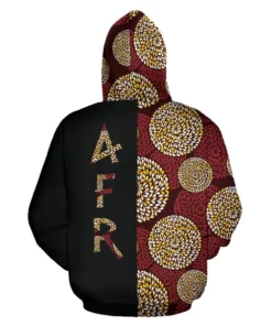 African Hoodie - Ankara Cloth Brown The Half Hoodie