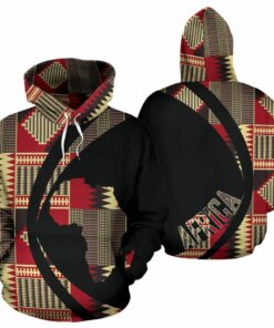 African Hoodie – Kente Cloth Family Unity Circle Style Hoodie
