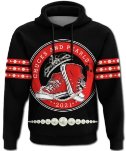 African Hoodie - K.H Pearls 2021 Red And White Hoodie