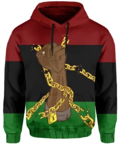 African Hoodie - BLM Pan African Flag And Black Power Hoodie