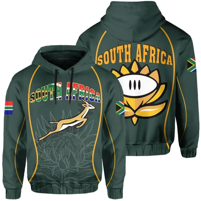 African Hoodie – South Africa Gel Style Green Hoodie