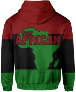 African Hoodie - BLM Pan African Flag And Black Power Hoodie