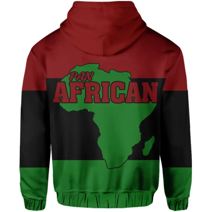 African Hoodie – BLM Pan African Flag And Black Power Hoodie