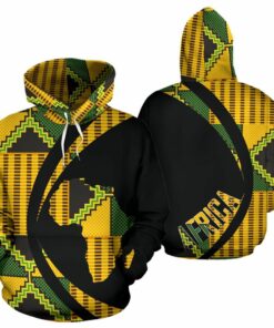 African Hoodie – Kente Cloth Apremoo Circle Style Hoodie