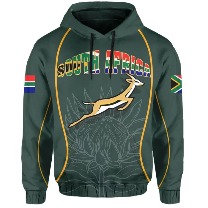 African Hoodie – South Africa Gel Style Green Hoodie