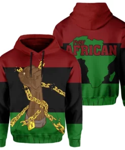 African Hoodie – BLM Pan African Flag And Black Power...