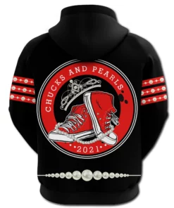 African Hoodie - K.H Pearls 2021 Red And White Hoodie