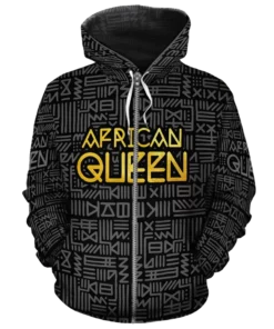 African Hoodie - African Queen Fleece All-over Hoodie