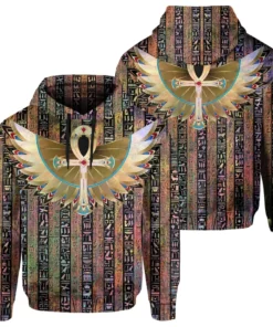 African Hoodie – Egypt Wings Ankh Hoodie