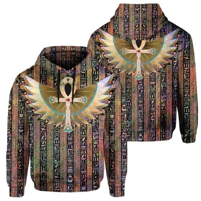 African Hoodie – Egypt Wings Ankh Hoodie