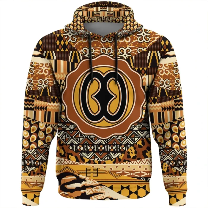 African Hoodie – Nyame Biribi Wo Soro Adinkra Leo Style Hoodie