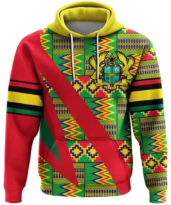 African Hoodie - Ghana Kente Fast Style Hoodie