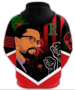 African Hoodie - African American Flag Malcolm X Ver2 Hoodie7 Hoodie