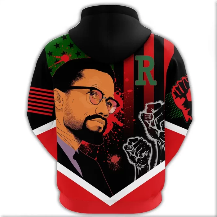 African Hoodie – African American Flag Malcolm X Ver2 Hoodie7 Hoodie
