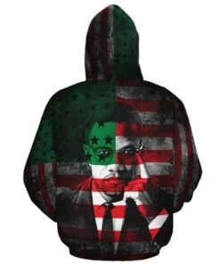 African Hoodie - BLM Malcolm X Independence Flag RBG Hoodie